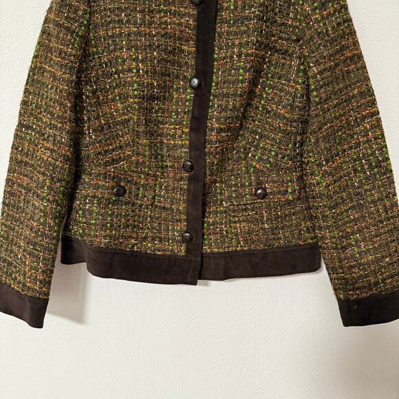 Talbots Women's Tweed Button Front Blazer Jacket Size 10 - Picture 3 of 13